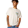 Rip Curl Bells Pro 26 Bell Logo S/S Tee camiseta manga corta color bone vista frontal modelo.