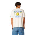 Rip Curl Bells Pro 26 Bell Logo S/S Tee camiseta color bone vista trasera con gráfico Bells Beach y campana.