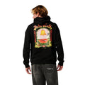 Rip Curl Bells Pro 26 Hoodie sudadera surf negra vista trasera con ilustración Bells Beach Australia.