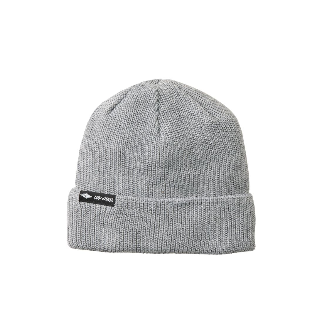 Gorro Rip Curl Classic Surf Reg en color gris con vuelta doblada y logotipo visible.