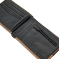 Rip Curl Corpawatu Icon PU Slim cartera hombre color Coffee interior con ranuras para tarjetas y bolsillo con cremallera.