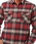 Bolsillos en el pecho de la camisa de franela Rip Curl Count Flannel Shirt Apple Butter 