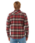 Hombre con la camisa de franela Rip Curl Count Flannel Shirt Apple Butter espalda