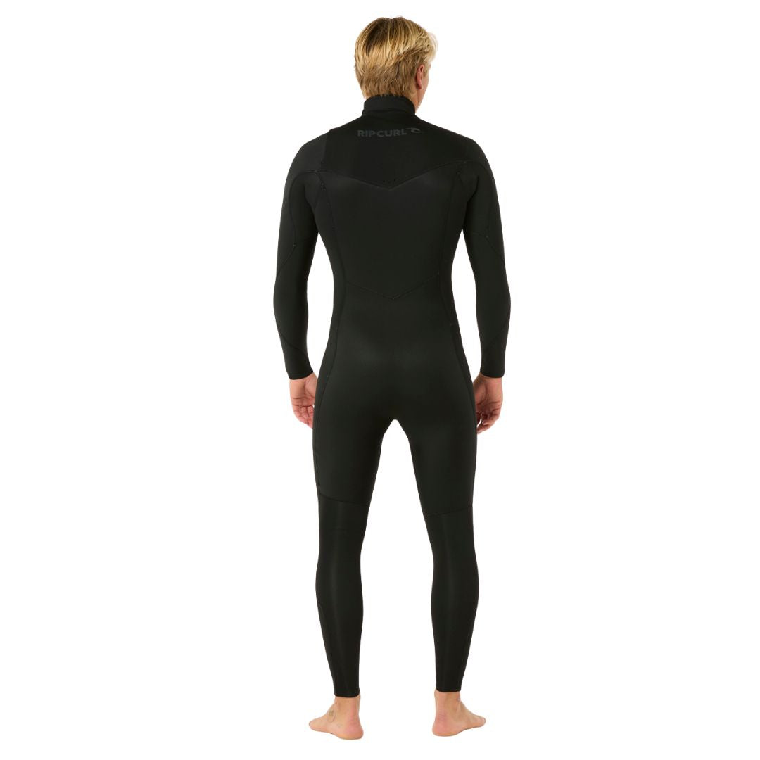 Traje neopreno Rip Curl Dawn Patrol 4/3 negro - vista trasera completa del modelo