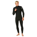 Traje Rip Curl Dawn Patrol Pro 4/3mm 2026 - detalle frontal mostrando sistema de cremallera en el pecho.