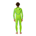 Detalle técnico del neopreno Elastomax del Rip Curl Elasto Zip Free 5/4 visto del revés, vista trasera, mostrando las costuras internas reforzadas del traje.