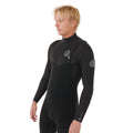 Traje de neopreno Rip Curl Flashbomb Pro Zip Free 5/3 2026 negro – vista frontal en ángulo izquierdo.