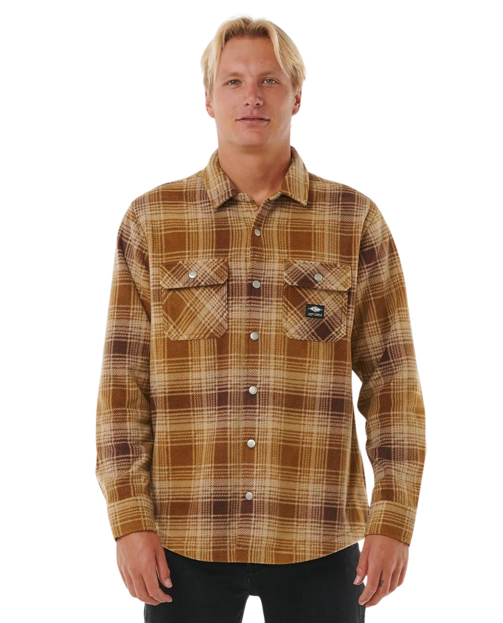 Hombre con la Camisa polar Rip Curl Fun Times Polar Fleece Shirt Chocolate