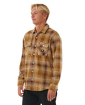 Hombre con la Camisa polar Rip Curl Fun Times Polar Fleece Shirt Chocolate izquierda