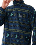 Hombre con el forro polar Rip Curl Fun Times Polar Fleece Azul marino lavado pecho