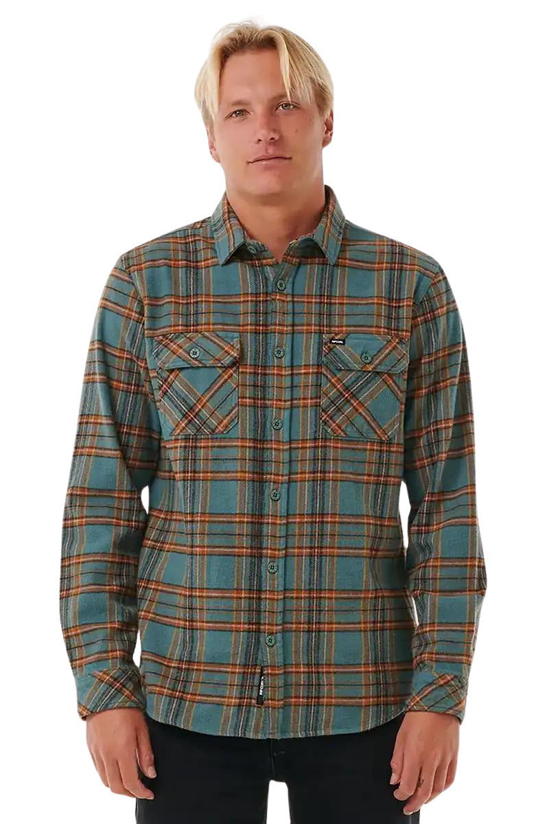 Hombre con la camisa de franela Rip Curl Griffin Flannel Shirt Bluestone