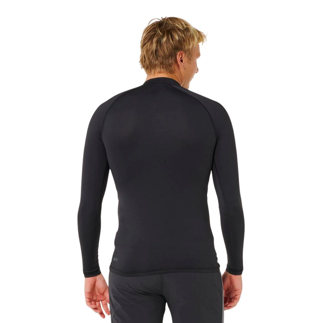 Rip Curl Hawaii Gritty UPF Performance L/S camiseta surf técnica Black vista trasera ajuste performance fit.