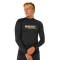 Rip Curl Hawaii Gritty UPF Performance L/S camiseta técnica surf Black protección solar UPF50 vista frontal.