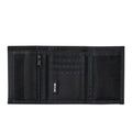 Rip Curl Icons Of Surf Wallet cartera surf Black abierta con compartimentos para tarjetas y bolsillo interior.