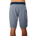 Boardshort Rip Curl Mirage Core Navy azul marino, vista trasera con bolsillo trasero con cremallera negra y etiqueta Rip Curl.