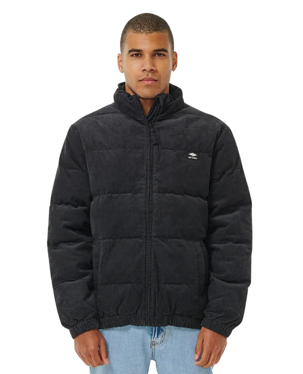 Hombre con el Abrigo de pana Rip Curl Rincon Cord Puffer Jacket Negro