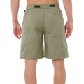 Bañador surf largo Rip Curl Search Destroy Volley 21 verde cactus, vista trasera con bolsillo trasero, cintura elástica y tejido algodón stone wash.