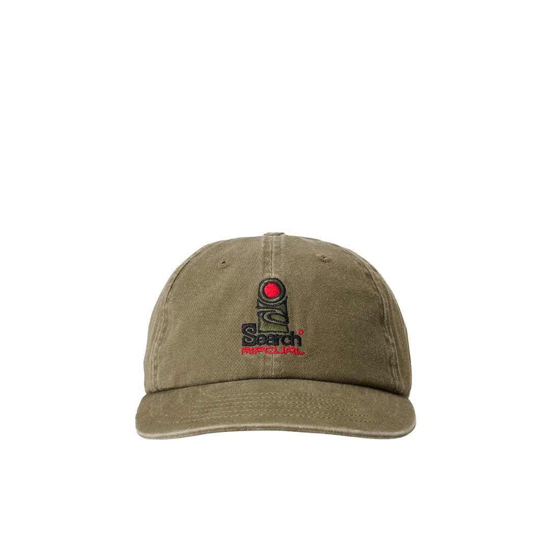 Gorra Rip Curl Search SB Cap en color cactus green, vista frontal con logo bordado.