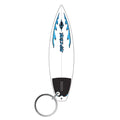 Rip Curl Surfboard Keyring llavero tabla de surf negro y gris con logo Rip Curl vista frontal.