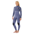 Traje Rip Curl E-Bomb Zip Free 4/3 mm para mujer en color slate blue - vista en ángulo lateral