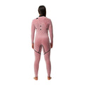 Forro interior Flash Lining del traje Rip Curl F-Bomb Fusion Chest Zip 4/3, vista trasera de la textura afelpada de secado rápido en tono rosa del forro.