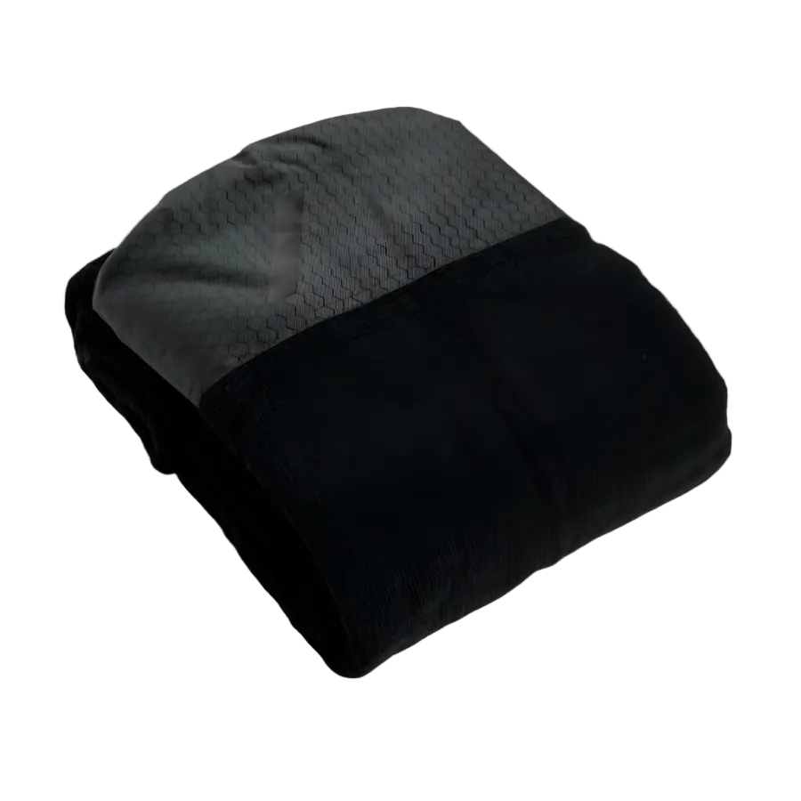 Funda Deflow Boardcover Round Black guardada en bolsa de red negra con slogan We Belong To The Sea y etiqueta Deflow, packaging completo sobre fondo blanco.