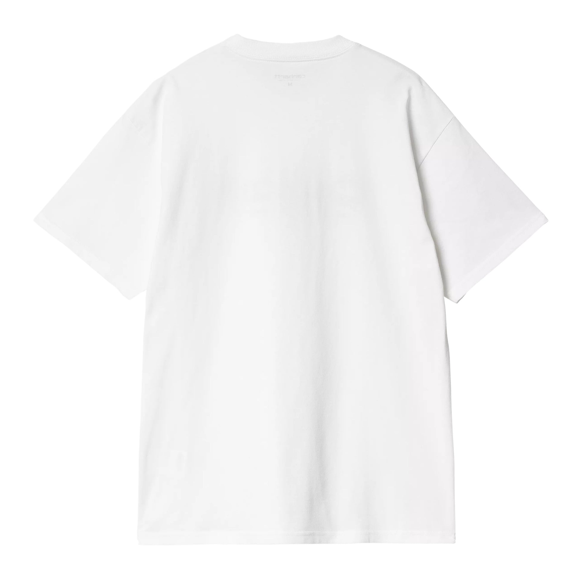 Camiseta de manga corta Carhartt WIP S/S Label Script T-Shirt blanca espalda