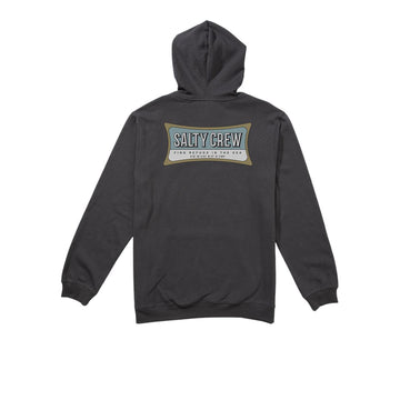 Sudadera con cremallera Salty Crew Essential Zip Fleece en color charcoal, vista trasera con logo grande en la espalda.