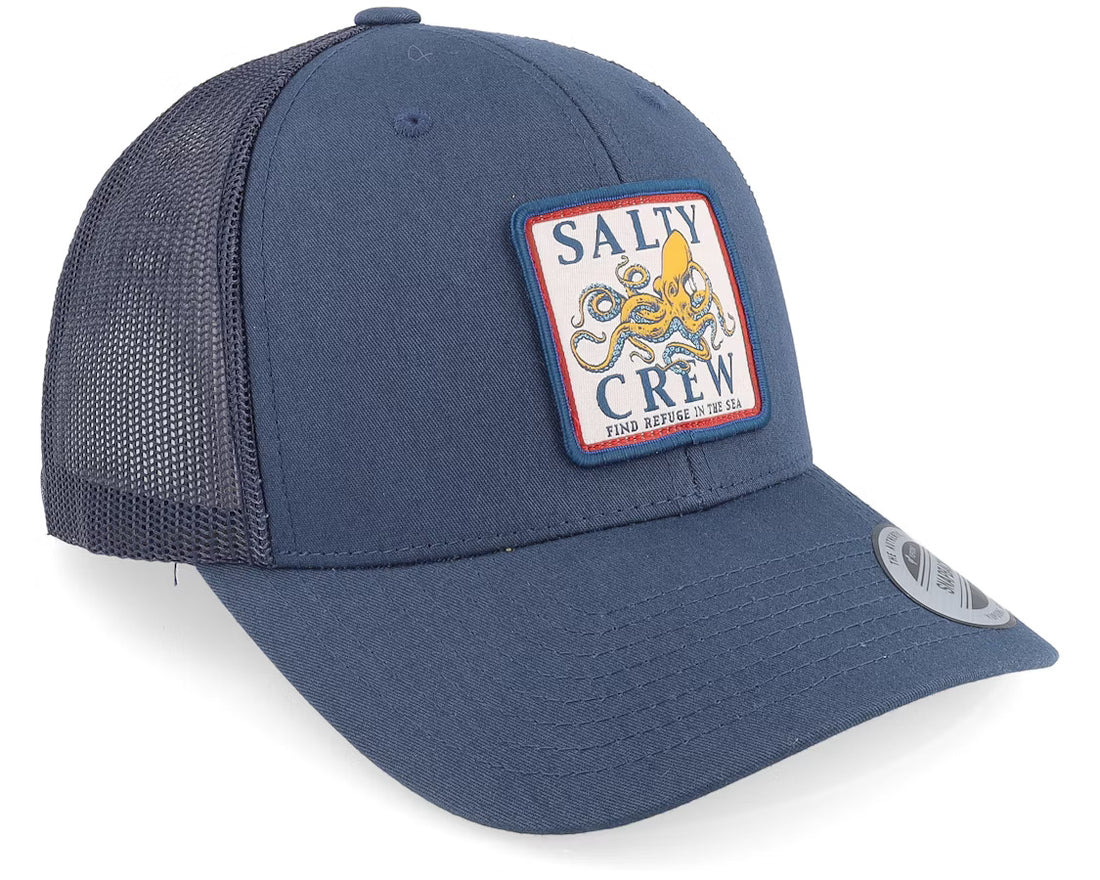 Gorra camionero Salty Crew Ink Slinger en azul marino para hombre, diseño retro