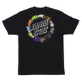 Camiseta de manga corta Santa Cruz x Pokémon Power Dot Heavyweight en color Black, vista trasera con el gran Classic Dot de Santa Cruz rodeado de ilustraciones de colores