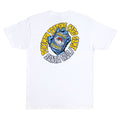 Camiseta de manga corta Santa Cruz x Pokémon TCG Hand Heavyweight en color White, vista trasera con la Screaming Hand sujetando una carta Pokémon dentro del lema Pokémon Trading Card Game Santa Cruz