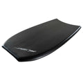 Tabla de bodyboard Science Mike 7-7 Black/White, vista frontal del slick negro con firma Mike Stewart en blanco en la zona superior y cantos negros.