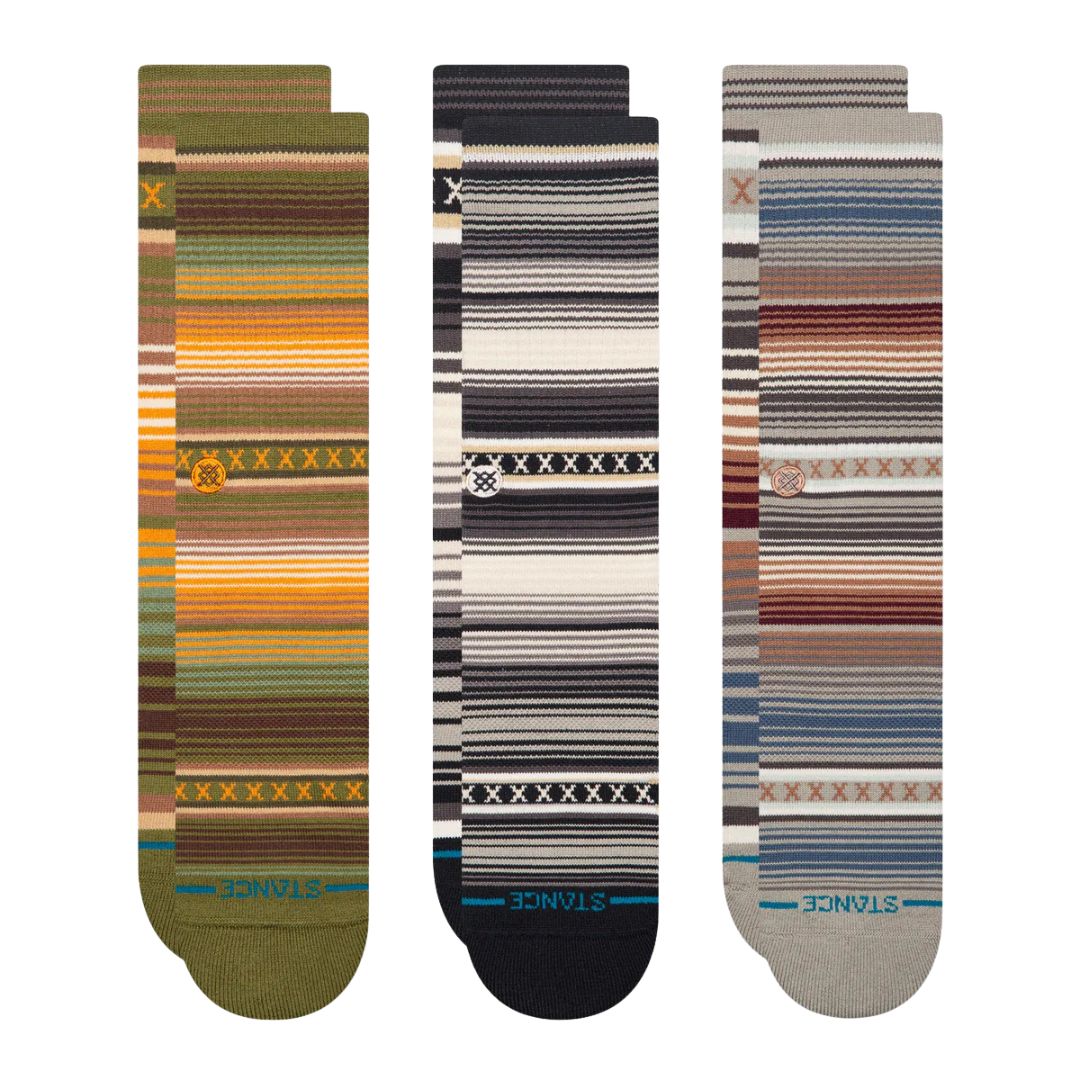 STANCE CURREN 3 PACK | CALCETINES CREW A RAYAS MULTIPACK