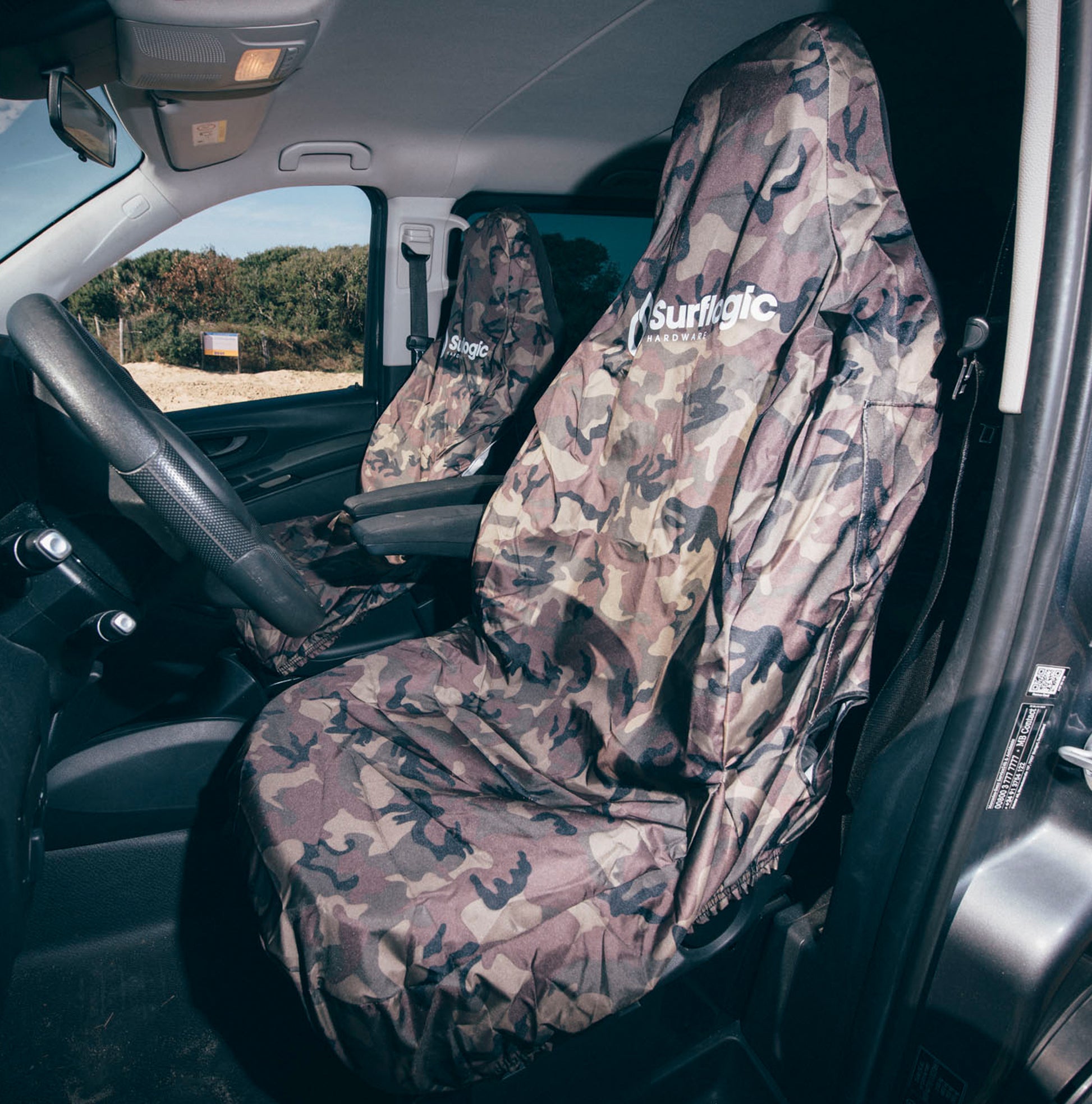 Funda de Asiento de Coche impermeable Surflogic Camuflaje puesta en todoterreno