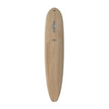 Surftech Walden Magic Madera 9'6'' tabla de surf longboard detalle vista superior con acabado madera natural y nose ancho para noseriding.