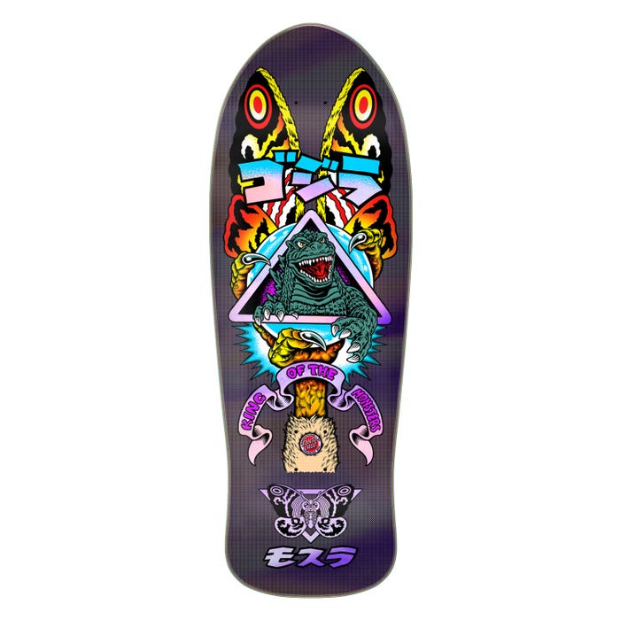 SANTA CRUZ GODZILLA MOTHRA NATAS DECK 10.538 X 30.14 TABLA DE SKATE DE COLECCION 