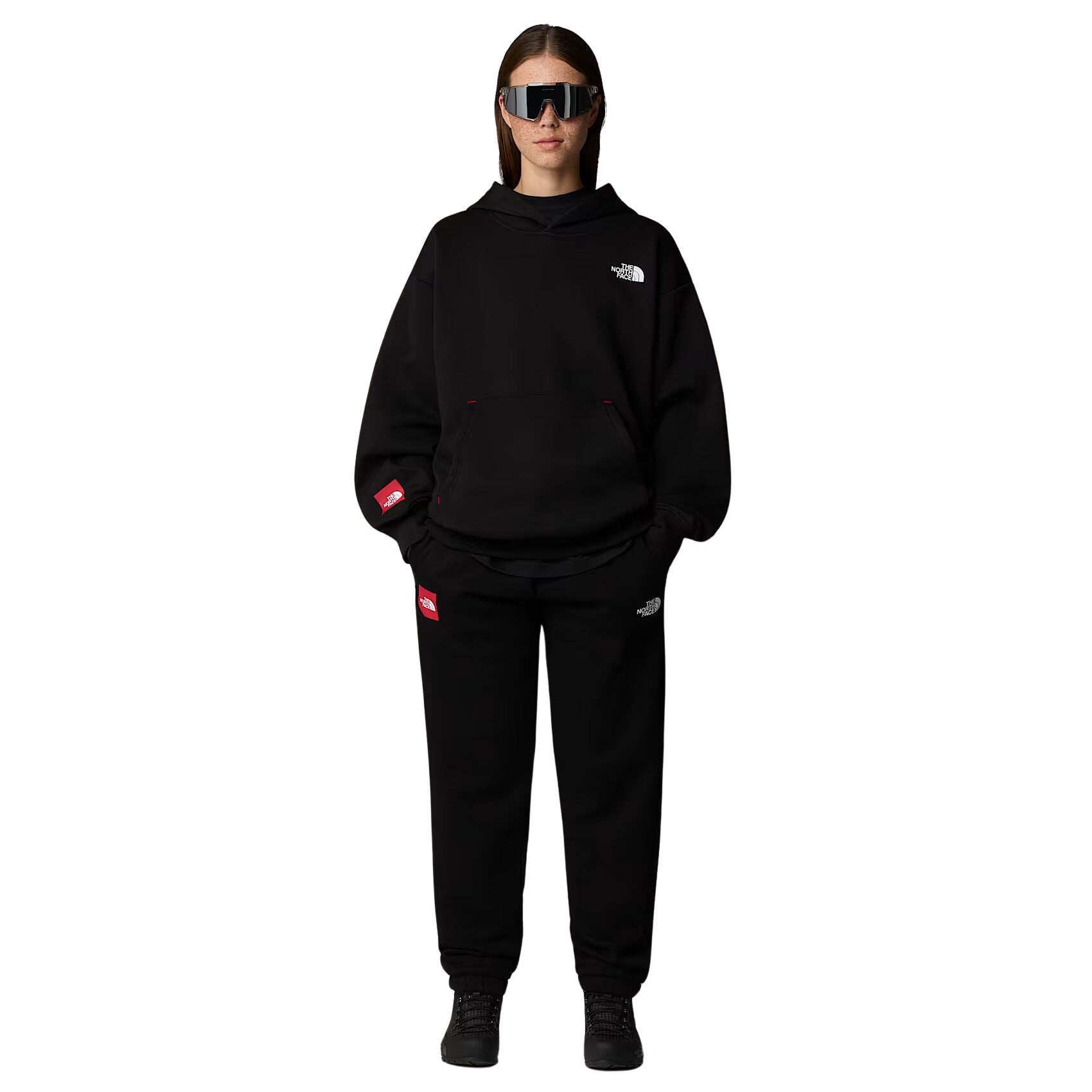 Mujer con la Sudadera con capucha AXYS Hoodie TNF Black de The North Face Negra