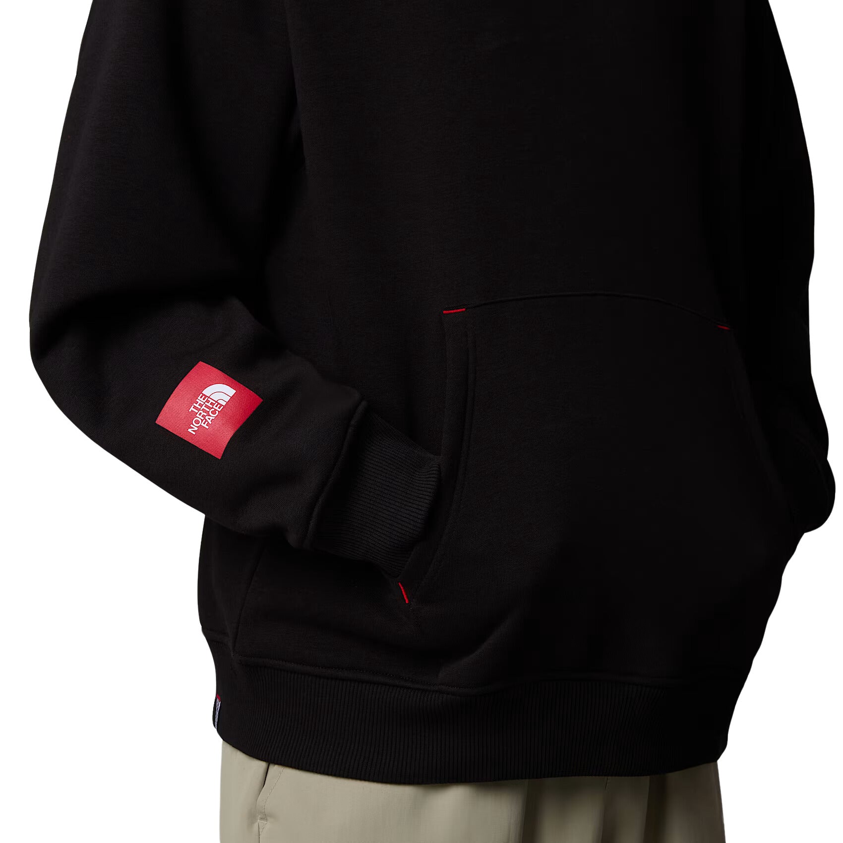 Bolsillos laterales de la Sudadera con capucha AXYS Hoodie TNF Black de The North Face Negra