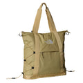 Vista lateral del bolso tote The North Face Borealis en color khaki.