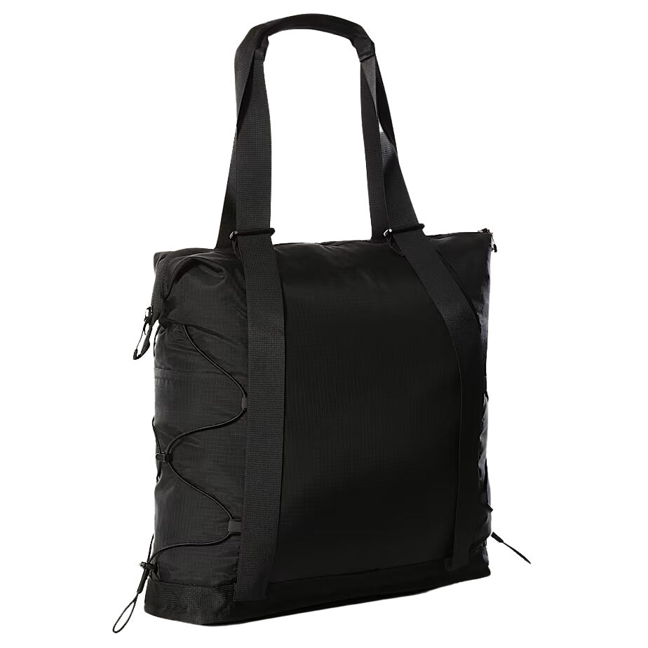 Bolso The North Face Borealis Tote en color negro, vista trasera.