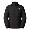 Chaqueta interior acolchada de The North Face Carto Mono Triclimate negra, de frente con cremallera central cerrada, cuello alto, logo bordado en el pecho y bolsillos de mano con cremallera.
