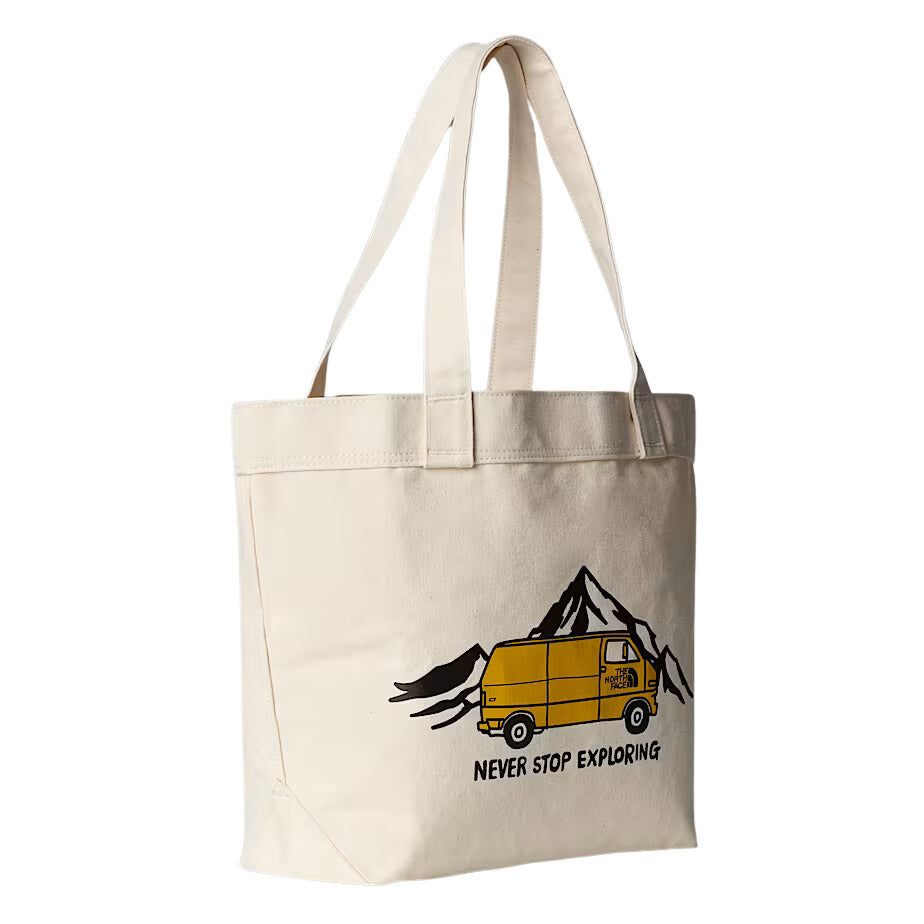 Bolso The North Face Cotton Tote con diseño gráfico "Never Stop Exploring".