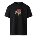 Camiseta The North Face Donkey Taxi Relaxed negra TNF Black, vista frontal con gráfico del burro cargado.