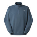 Sudadera The North Face Essential Light Relaxed 1/4 Zip Crew color granite grey vista frontal con cremallera 1/4.