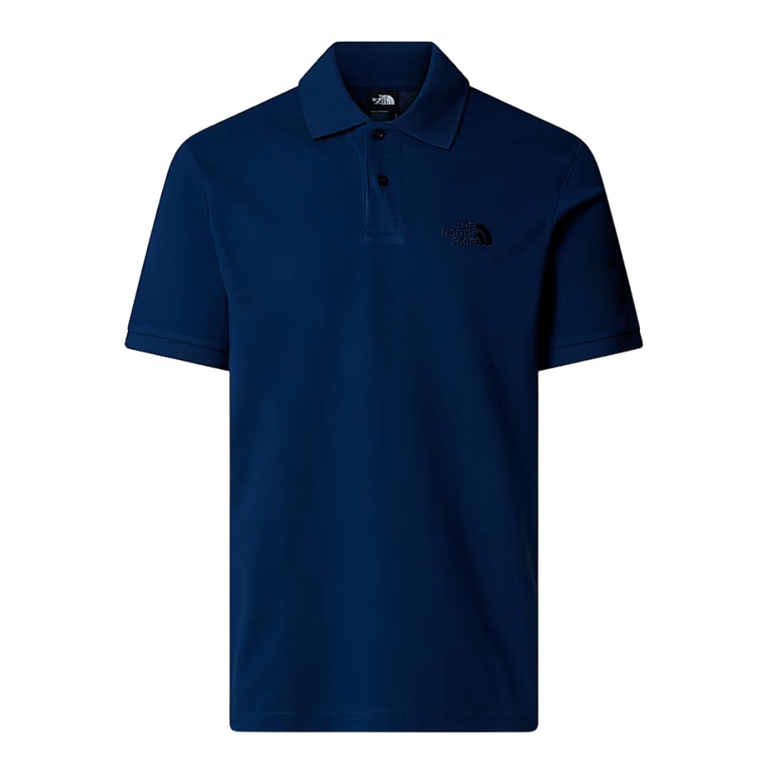 Polo The North Face Essential Regular azul Estate Blue, vista frontal sin modelo.