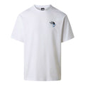 Vista frontal aislada de la camiseta The North Face Explore Carabiner Relaxed Tee blanca con logo en el pecho.