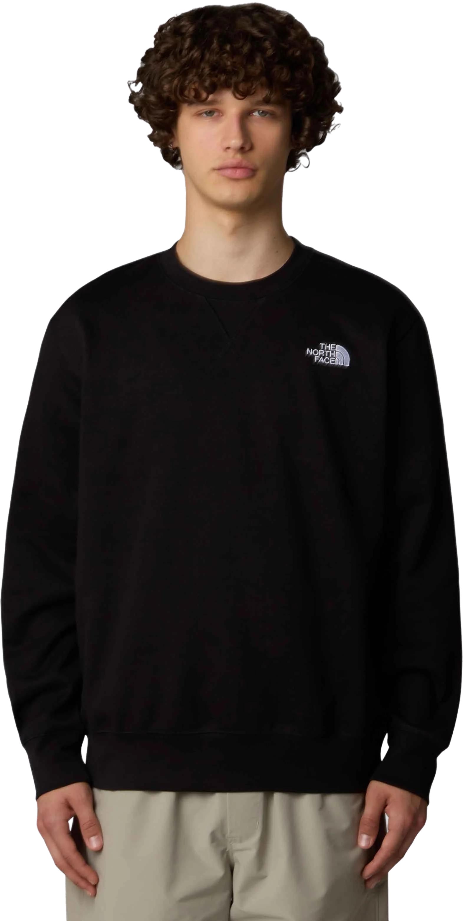 Hombre con la Sudadera The North Face Essential Relaxed Crew Negra