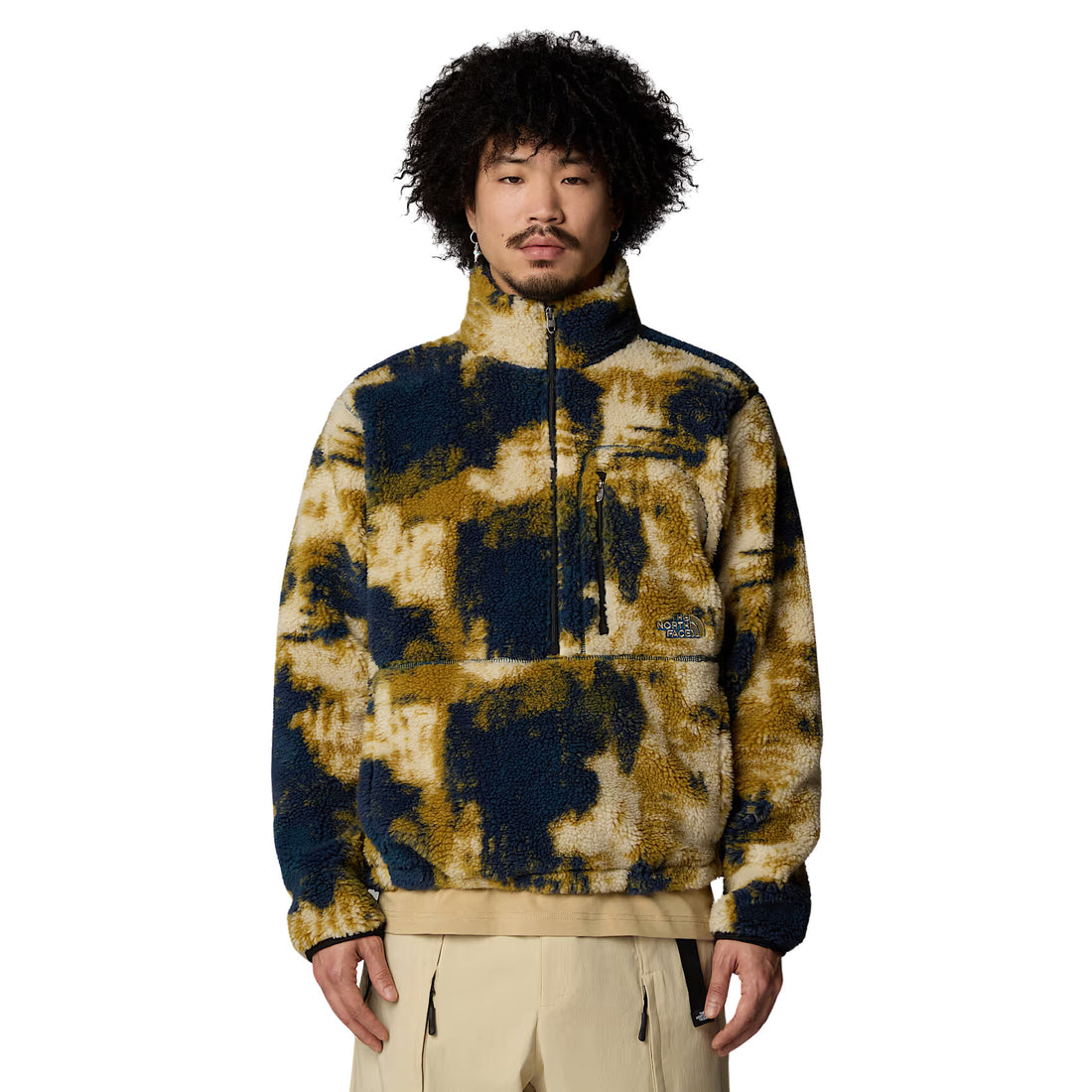 Hombre con el pullover The North Face Extreme Pile 2 Midnight Petrol TNF Bleach Dye Print-TNF Black