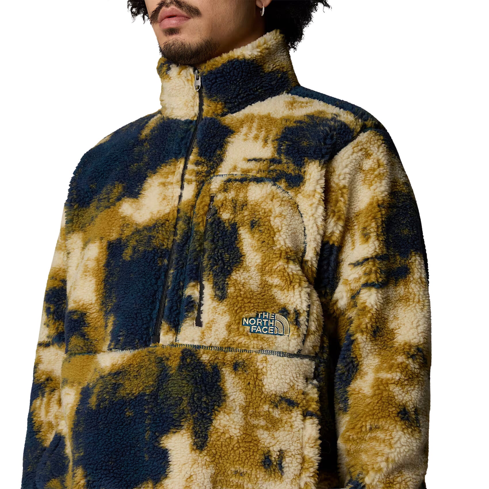 Pecho del pullover The North Face Extreme Pile 2 Midnight Petrol TNF Bleach Dye Print-TNF Black