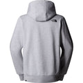 Sudadera gris con capucha The North Face Fine Hoodie vista frontal, bolsillo canguro y logotipo cuadrado negro en el pecho